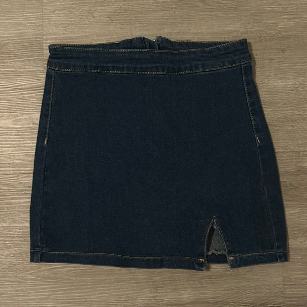 SHEIN mini blue jean skirt